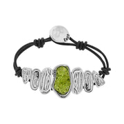 Zamak and peridot bracelet